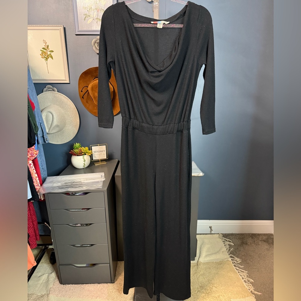 Free People Beach Woman’s Black Jumpsuit Cityscape Preloved Size:XS